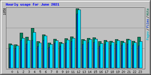 Hourly usage for June 2021