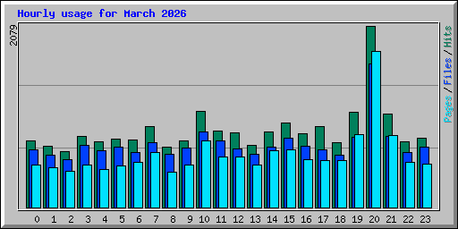 Hourly usage for March 2026