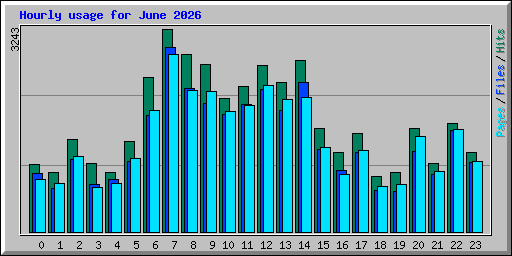 Hourly usage for June 2026
