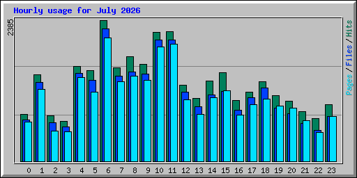 Hourly usage for July 2026
